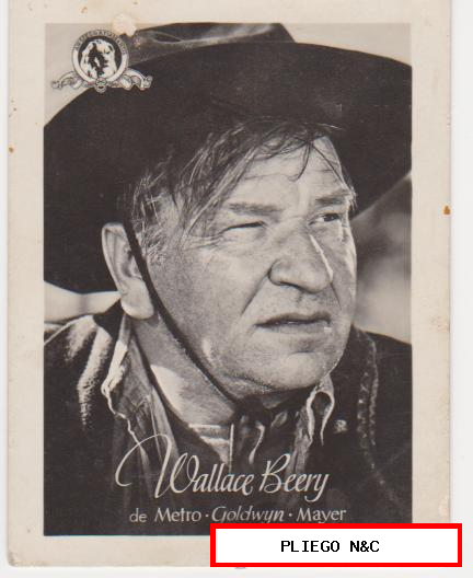 Wallace Beery de MGM. Al dorso. publicidad de Infonal