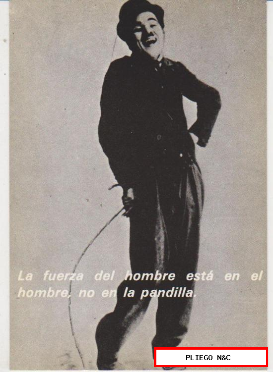 Charles Chaplin. Postal. R. Pursani 1981