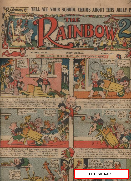 The Rainbow nº 1003. May 6th 1933. Comic Inglés