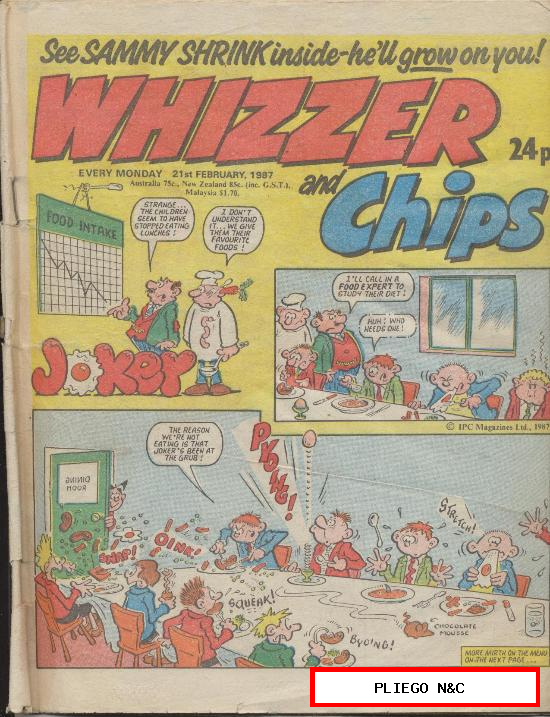 Whizzer and Chips. 21 Febrero 1987. IPC. London