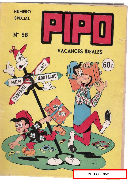 Pipo (Francia) mero especial. Vacances ideales nº 58 (año 1955)