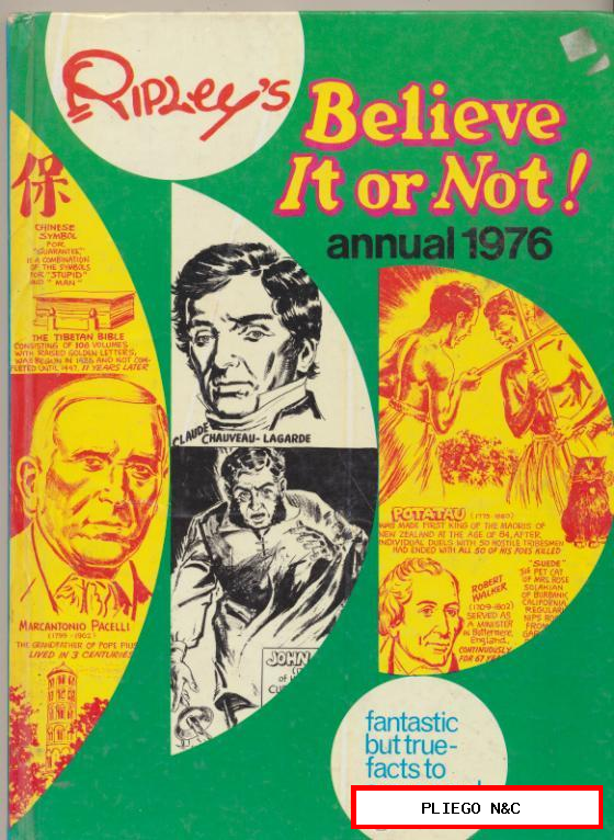 Ripley´s. Believe it or not! Annual 1976. Color. Tapas duras 61 páginas