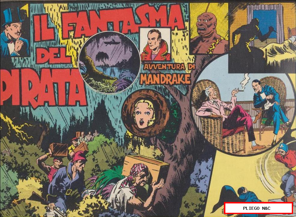 Avventura di Mandrake nº 21. Il Fantasma del Pirata. (34,5x24,5) Edición italiana de 1978