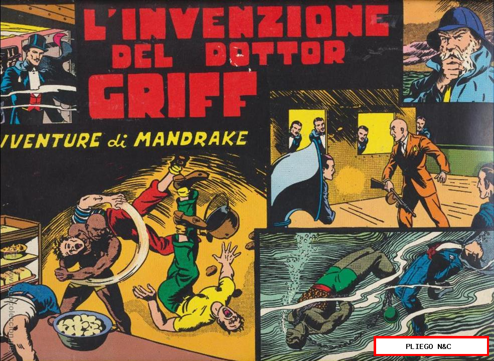 Avventura di Mandrake nº 5. L´Invenzione del Dottor Griff (34,5x24,5) Edición italiana de 1976