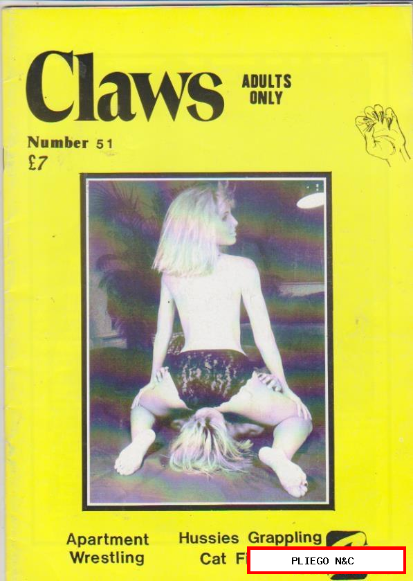 claws. Number 51. Revista erótica inglesa con historietas