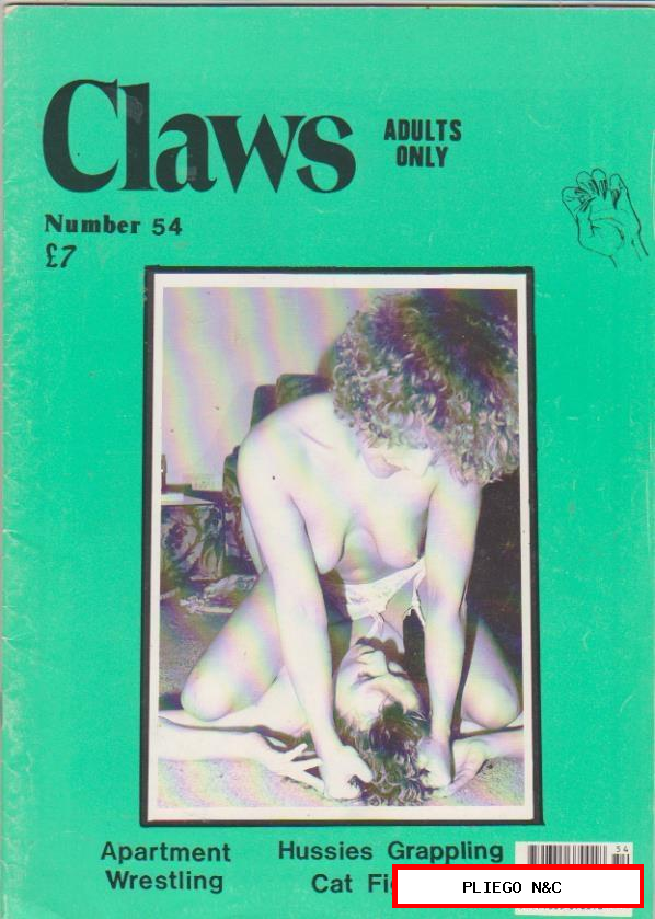 claws. Number 54. Revista erótica inglesa con historietas