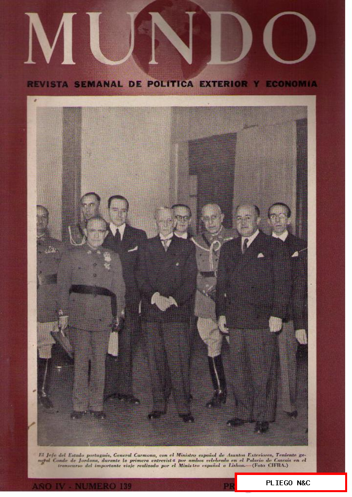 Mundo nº 139. Madrid, 3 enero 1943