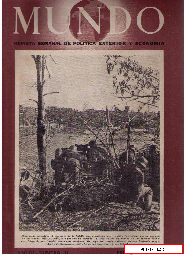 Mundo nº 133. Madrid, 22 noviembre 1942