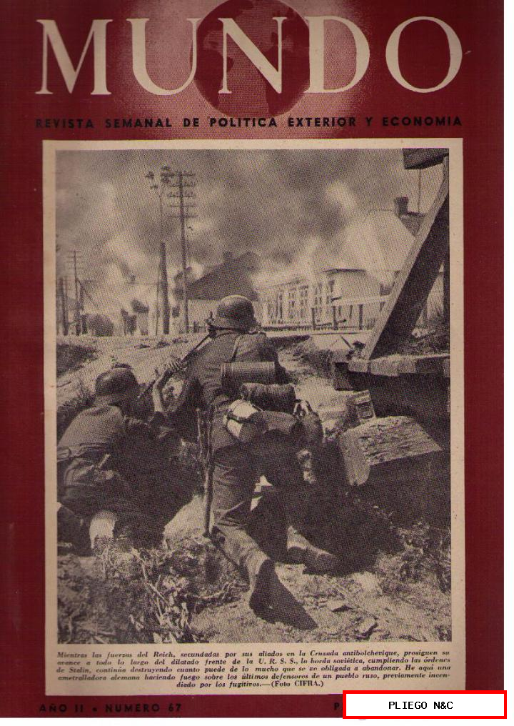 Mundo nº 67. Madrid, 17 agosto 1941