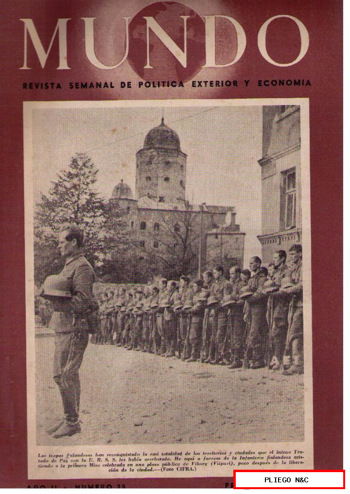 Mundo nº 75. Madrid, 12 octubre 1941