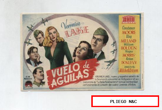 Vuelo de Águilas. Sencillo de Paramount. Cine Astoria 1945