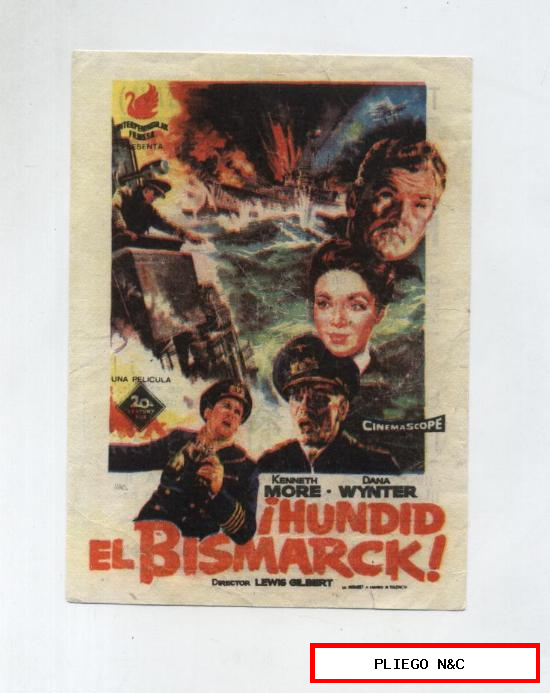 ¡Hundid el Bismarck! Sencillo de 20Th Century Fox. Teatro Atlante (Orotava) 1962