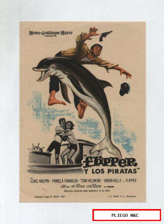 Flipper y los piratas. Sencillo de MGM. ¡IMPECABLE!