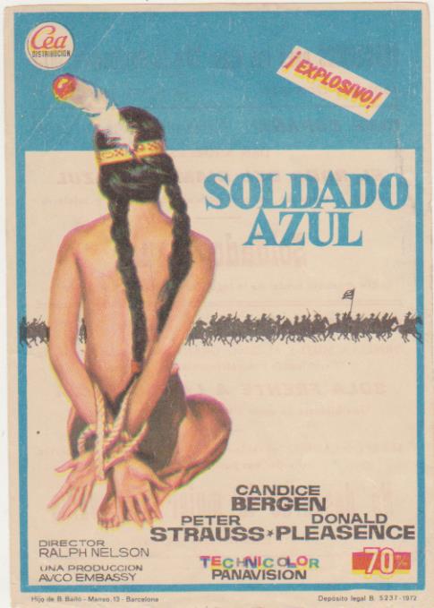 Soldado Azul. Sencillo de CEA. Cine España-Masnou 1973