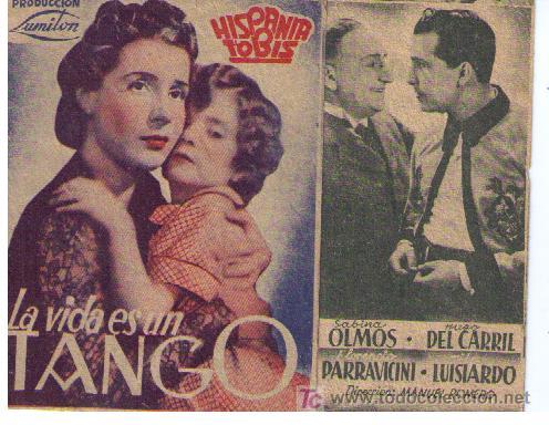 La vida es un Tango. Doble de Hispania Tobis. Publicidad cine Coliseo de Sevilla
