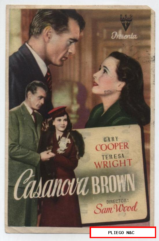 Casanova Brown. Sencillo de RKO Radio. Teatro Villamarta 1946