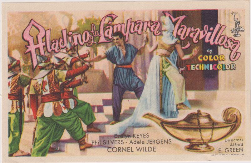 Aladino y la lámpara maravillosa. Sencillo de Columbia. Cinema Goya, Zaragoza