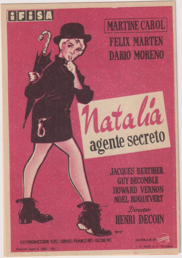 Natalia Agente Secreto. Sencillo de Ifisa