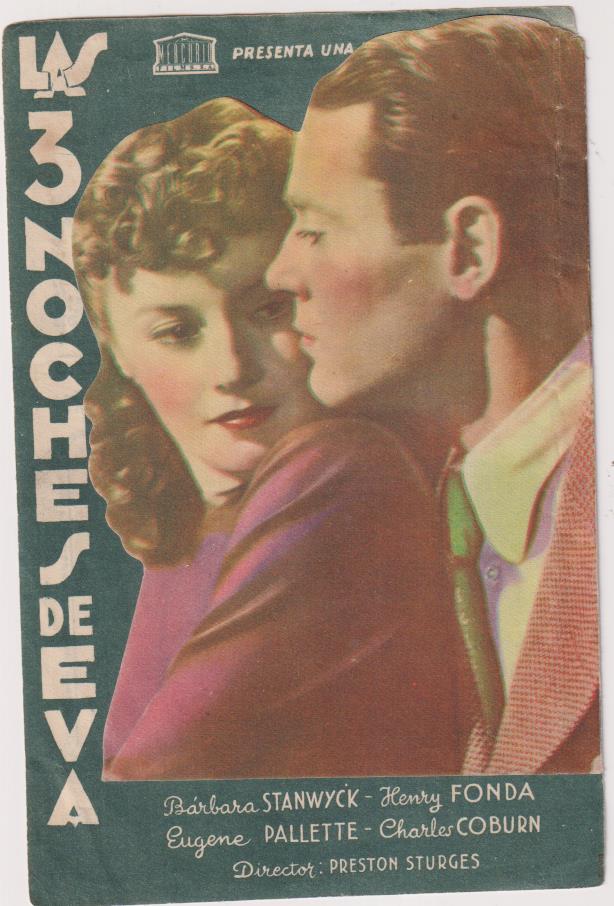 Las 3 Noches de Eva. Doble de Mercurio. Teatro Reina Victoria, 1944