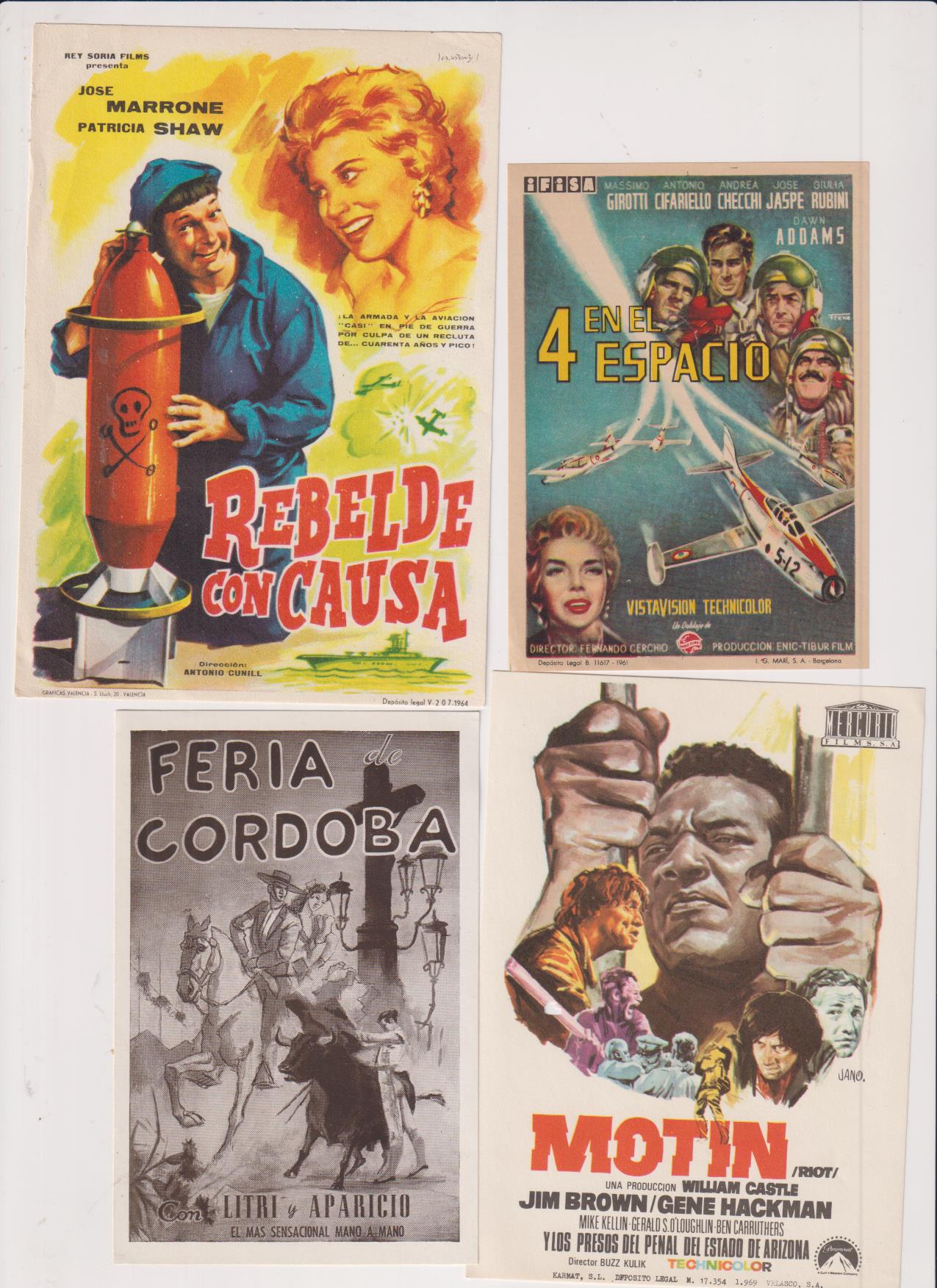 Lote de 4 Programas de Cine. Feria de Córdoba y otros