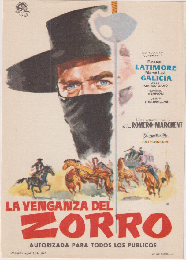 La Venganza del Zorro. Sencillo de Floralva