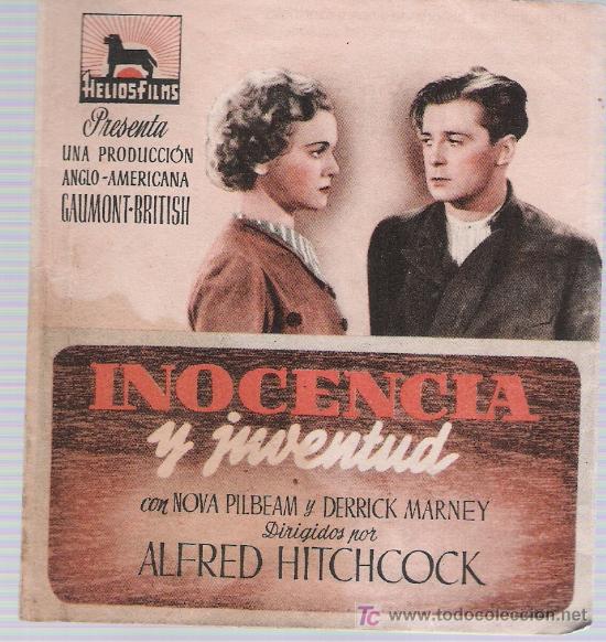 Inocencia y juventud. Doble de Helios Films. Cine Municipal-Gades 1943