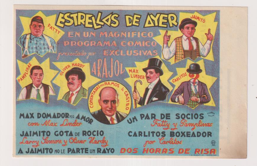Estrellas de Ayer. Sencillo de Arajol. Cine Tortajada. Bayona-Algemesí
