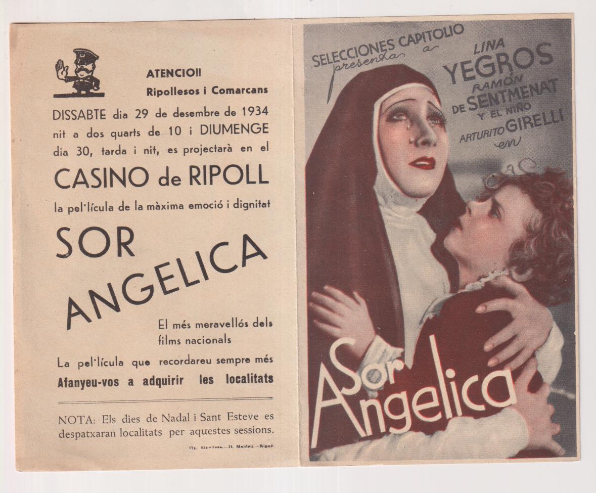 Sor Angelica. Doble de Selecciones Capitolio. Casino de Ripoll 29 de desembre de 1934