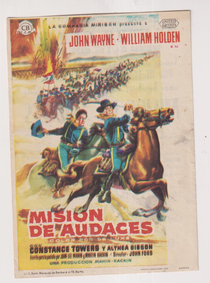 Misión de audaces. Sencillo de CB. Teatro Cerezo-Carmona 1961