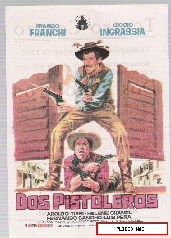 Dos Pistoleros. Sencillo de Castilla Films. Teatro Cerezo-Carmona 1965