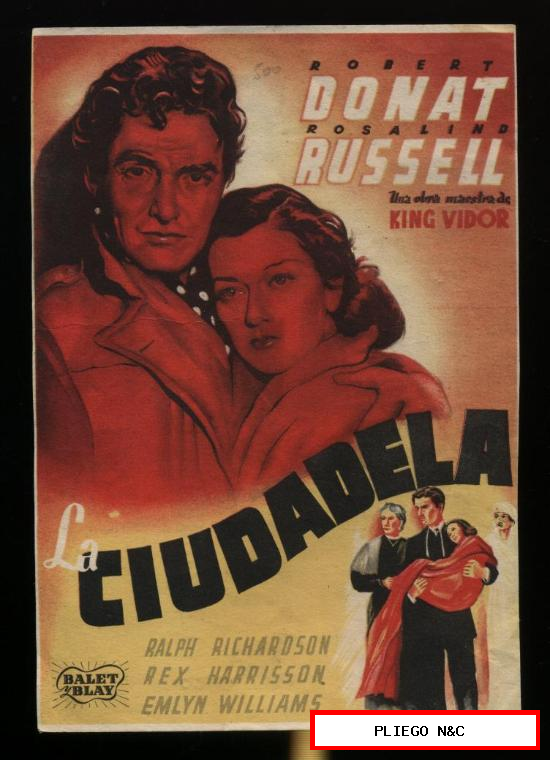 La Ciudadela. Sencillo de Balet y Blay. Cine Echegaray 1943 (Málaga) ¡IMPECABLE!