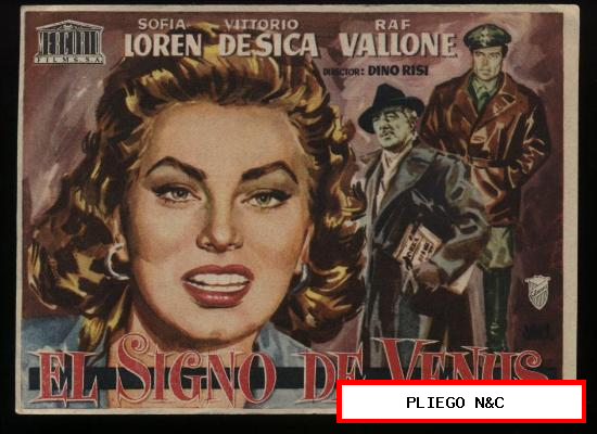 El signo de Venus. Sencillo de Mercurio. Cine Gades 1956. ¡IMPECABLE!