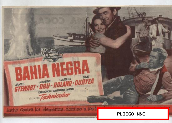 Bahía Negra. Sencillo grande de Universal Internacional. Gran Cinema Coca 1954
