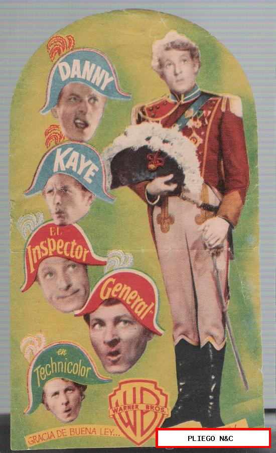 El Inspector General. Sencillo troquelado de WB. Cine Carmen y Cine Económico 1951