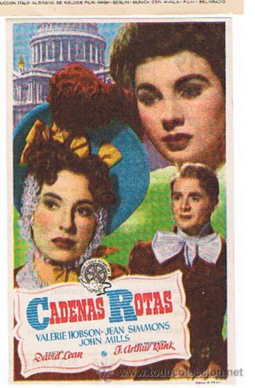 Cadenas Rotas. Sencillo de Floralva. Cinema Goya-Zaragoza 1950