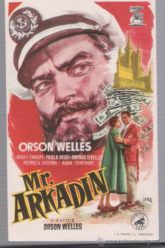 Mr. Arkadín. Sencillo de Chamartín. Cine Coso-Zaragoza 1956
