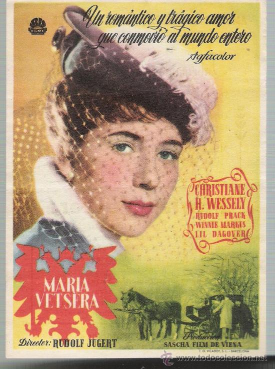 María Vetsera. Sencillo de Iris films. Cine Esplai 1959