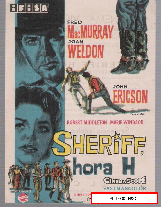 Sheriff, hora H. Sencillo de Ifisa. Cinema Victoria 1962