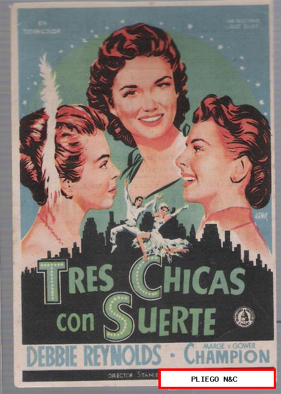 Tres chicas con suerte. Sencillo de Capitolio. Sociedad la Principal 1957