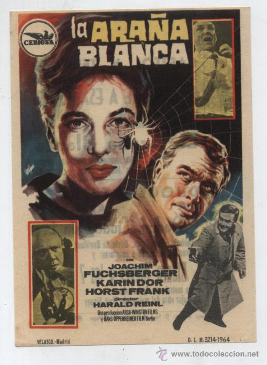 La araña Blanca. Sencillo de Cepicsa. Cine Capitol-Málaga 1966