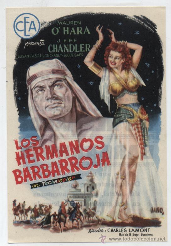 Los hermanos Barbarroja. Sencillo de CEA. Cine Mari-León 1955. ¡IMPECABLE!