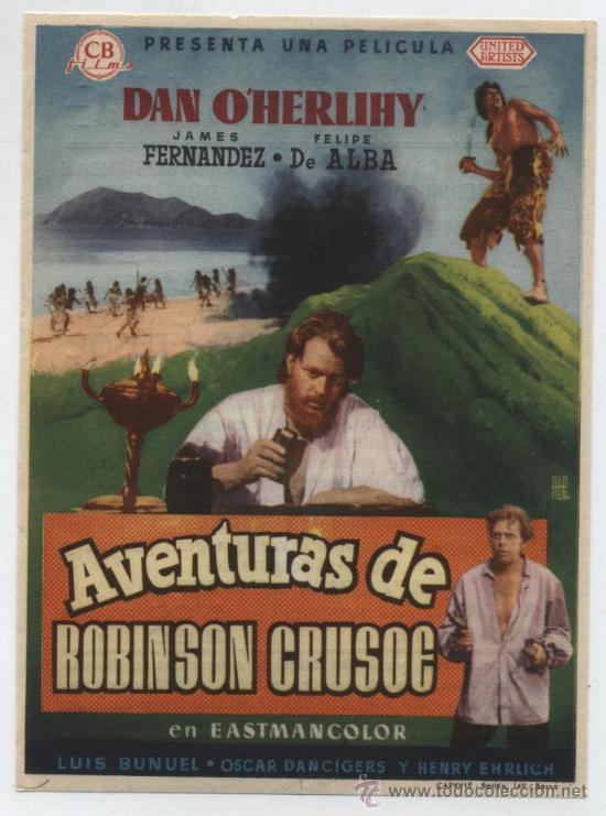 Aventuras de Robinsón Crusoe. Sencillo de CB Films. Cine Avenida-Villanueva La Serena
