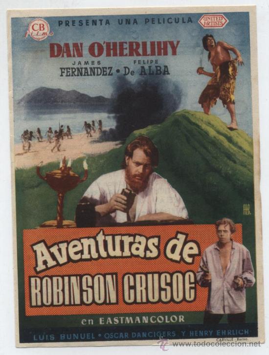 Aventuras de Robinsón Crusoe. Sencillo de CB Films. Teatro Principal Cinema 1957