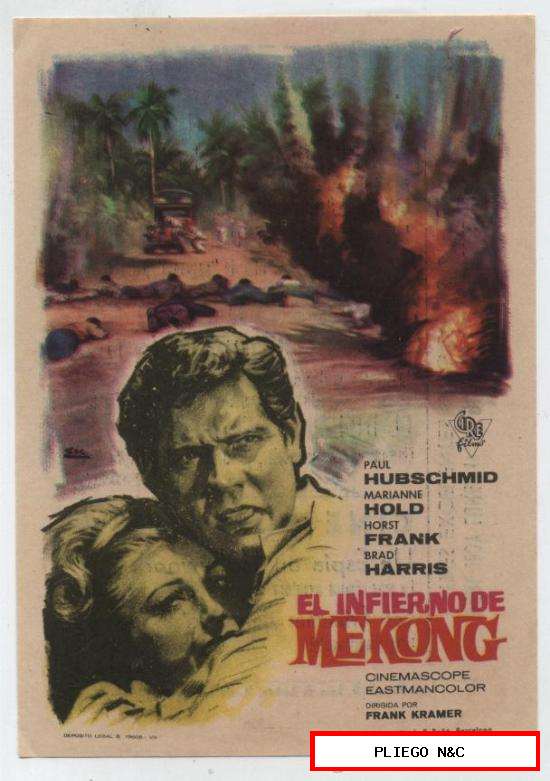 El infierno de Mekong. Sencillo de Cire Films. Cine Capitol-Málaga 1966