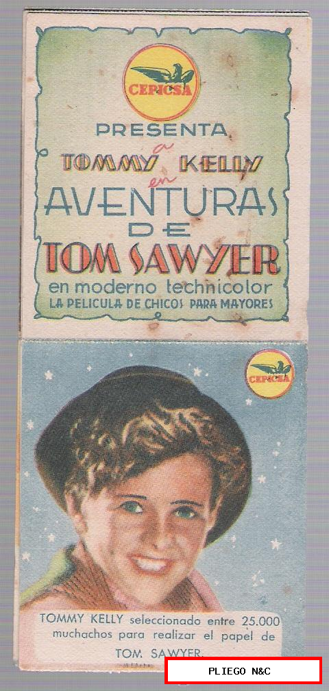 Aventuras de Tom Sawyer. Programa librito de Cepicsa. Cine Municipal-Cádiz 1948