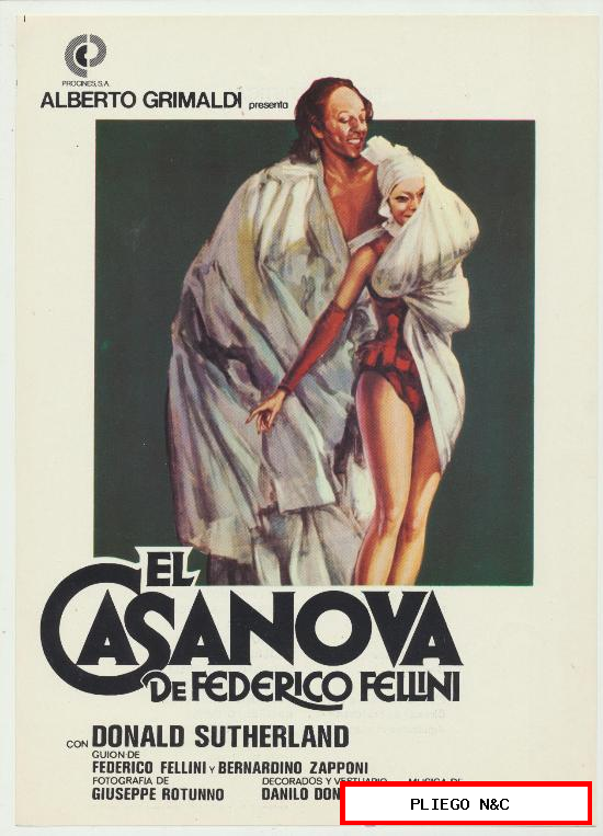 El Casanova de Federico Fellini. Guía sencilla de Procines