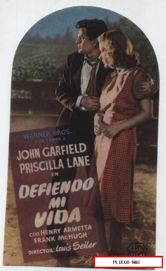 Defiendo mi vida. Troquelado de WB. Cine Meridiana 1949