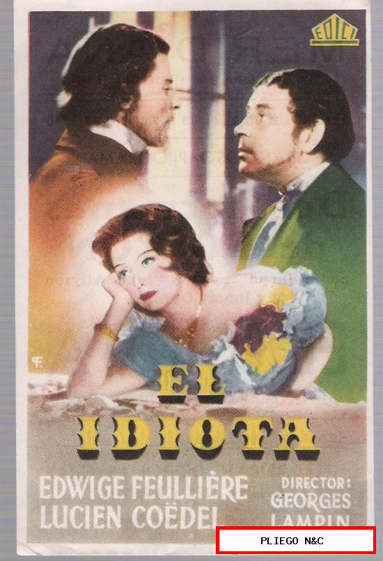 El Idiota. Sencillo de Edici. Cine Meridiana 1948