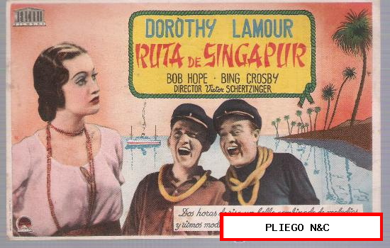 Ruta de Singapur. Sencillo de Mercurio. Cine Meridiana 1946
