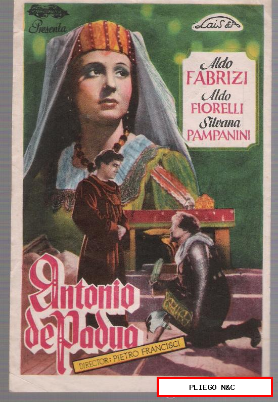 Antonio de Padua. Sencillo de Lais. Cine Born Balear-Palma